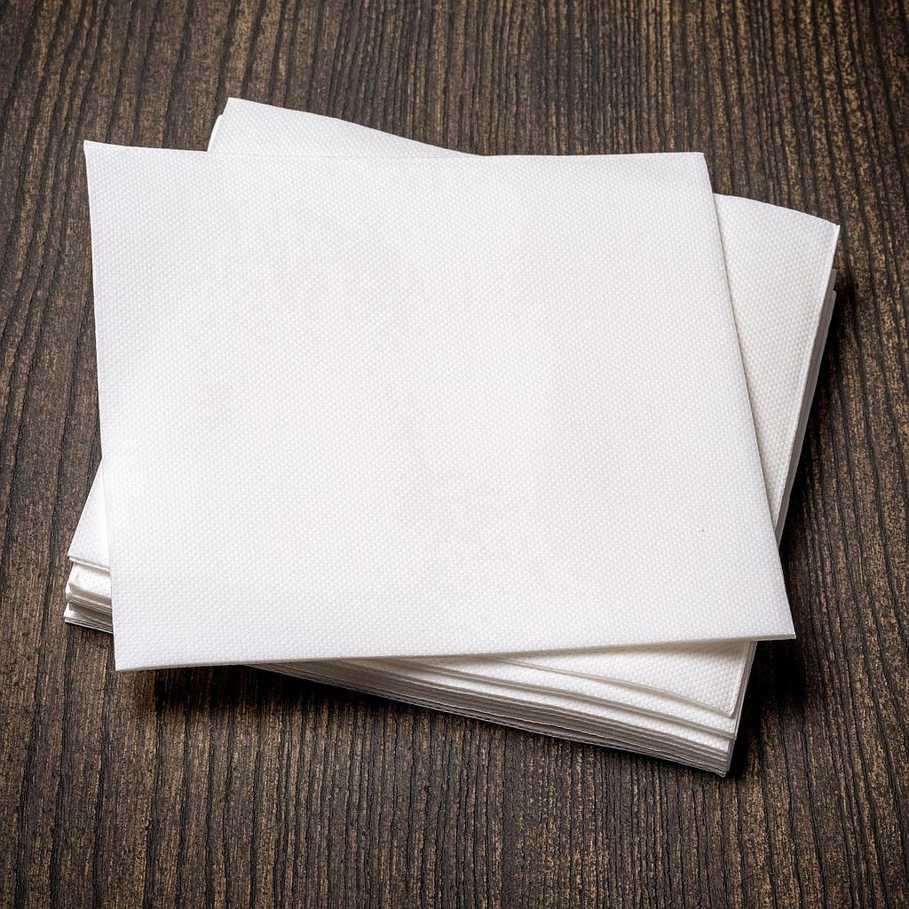 SERVIETTE PAPIER BLANC 1 PLI 30X30MM