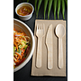 SET DE COUVERT EN BOIS + SERVIETTE 2 PLIS