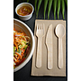 SET DE COUVERT EN BOIS + SERVIETTE 2 PLIS 100PCS